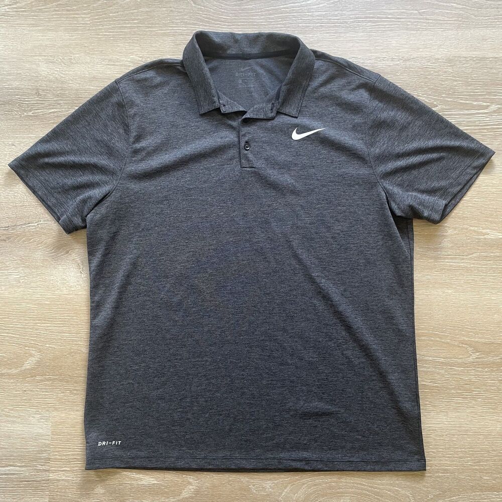 Nike Gray Dri-Fit Golf Polo